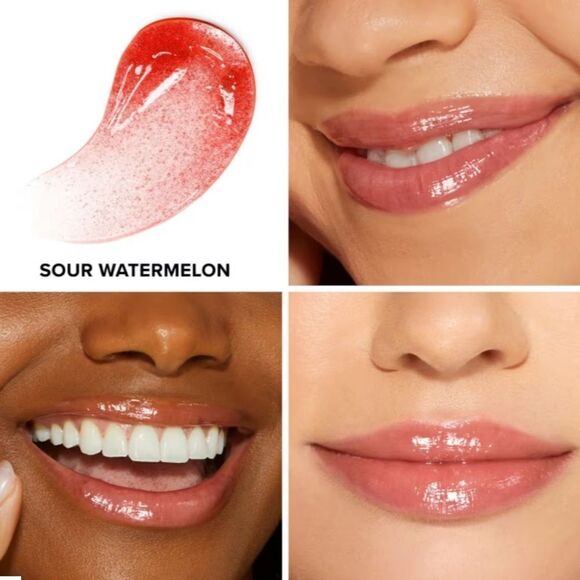 ๐ท Too Faced Sour Watermelon Kissing JellyโLip Oil Gloss New FullSz - Picture 4 of 10